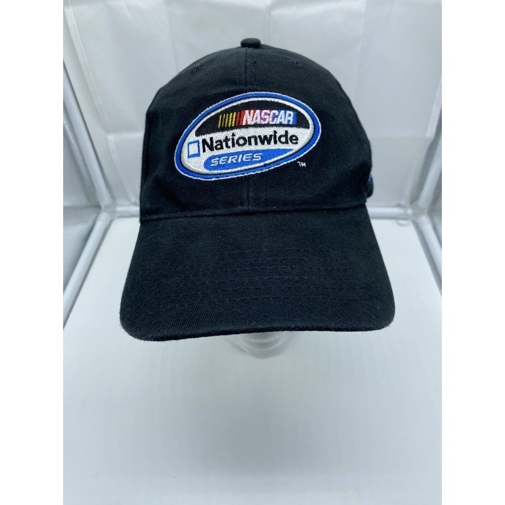 Nascar Nationwide Series Black Baseball Hat Cap Adjustable Hook Loop